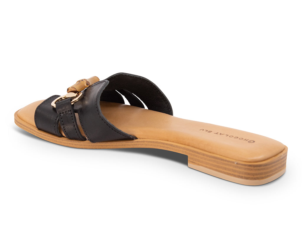 black sandal view from the back