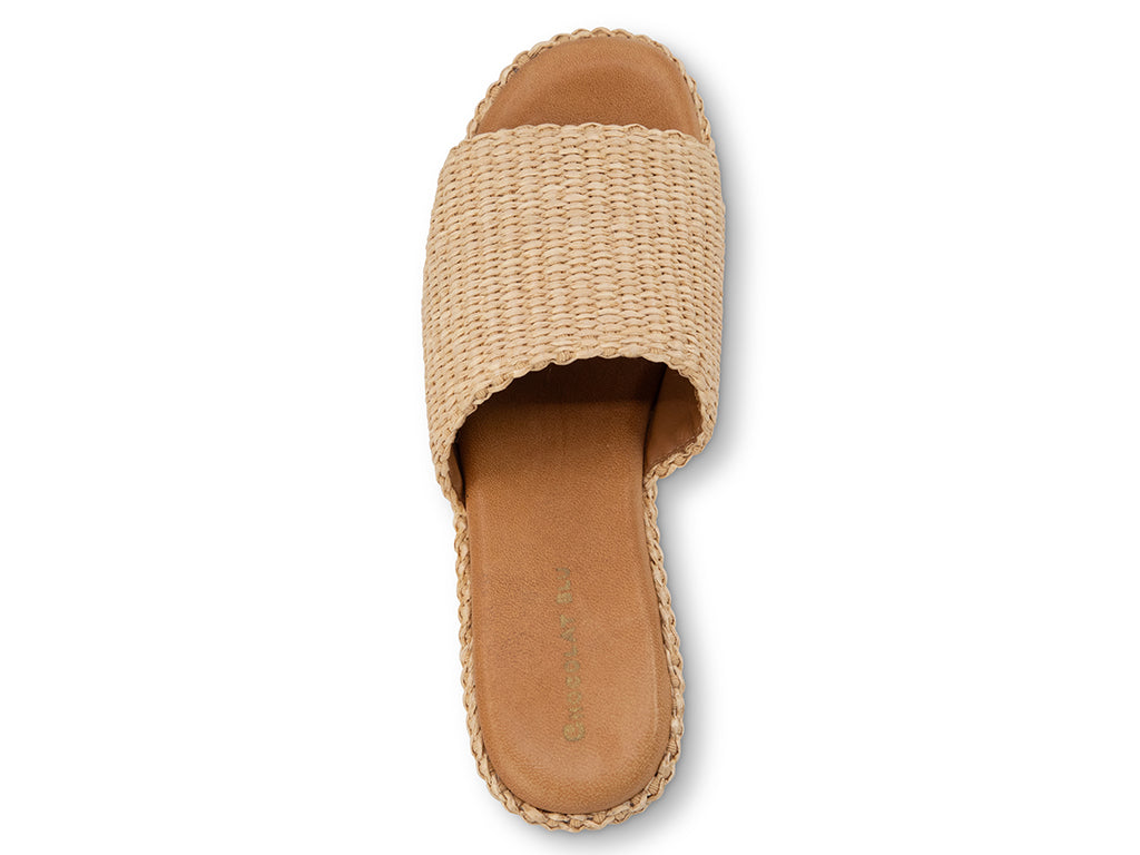 Jam Raffia Upper Wedge Slide_top view
