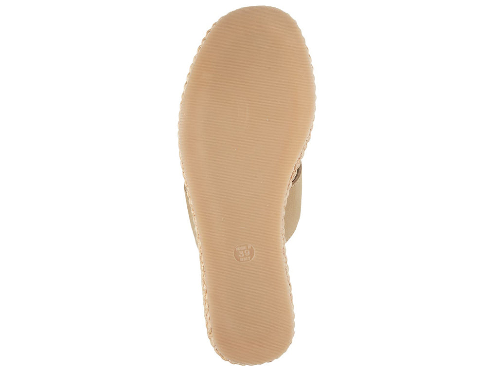 Beige sandal sole on a white background