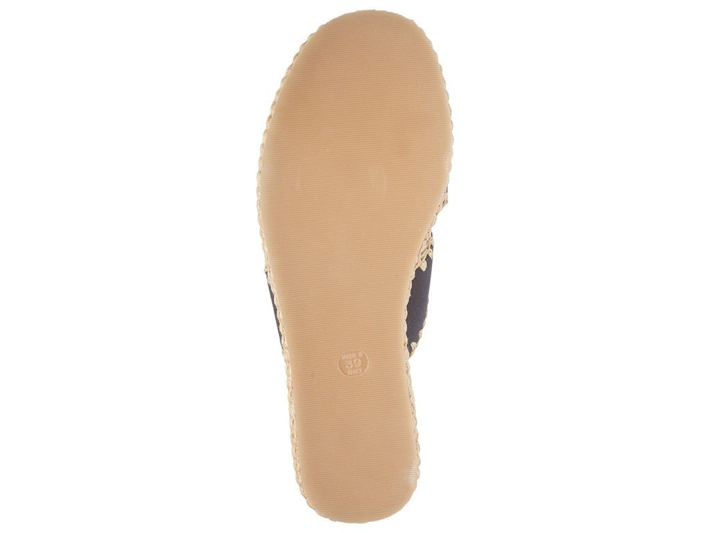 Tan sole of a shoe on a white background