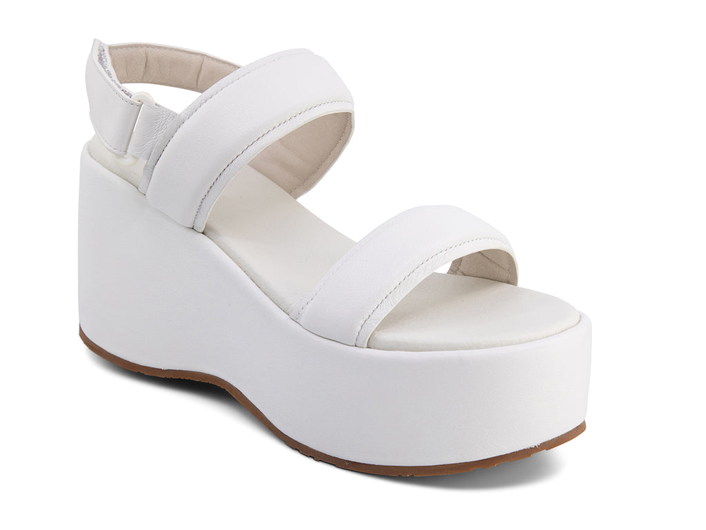 Kande_White Leather_front angle view