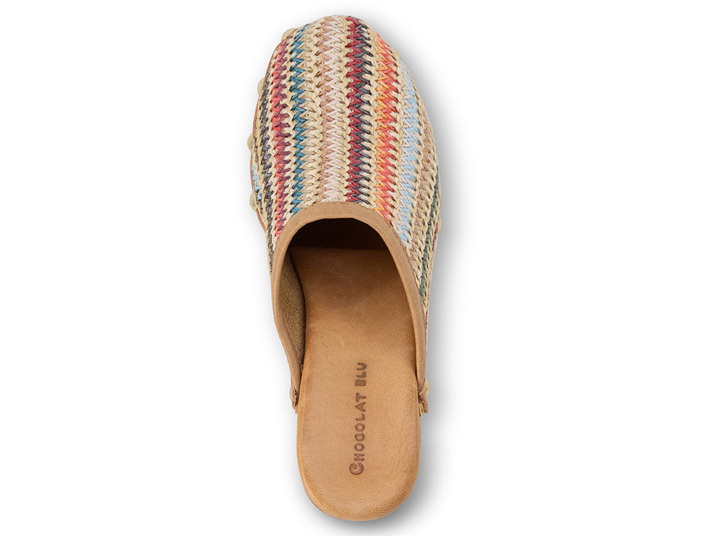 Melody Multi Raffia Upper with studs_top upper view