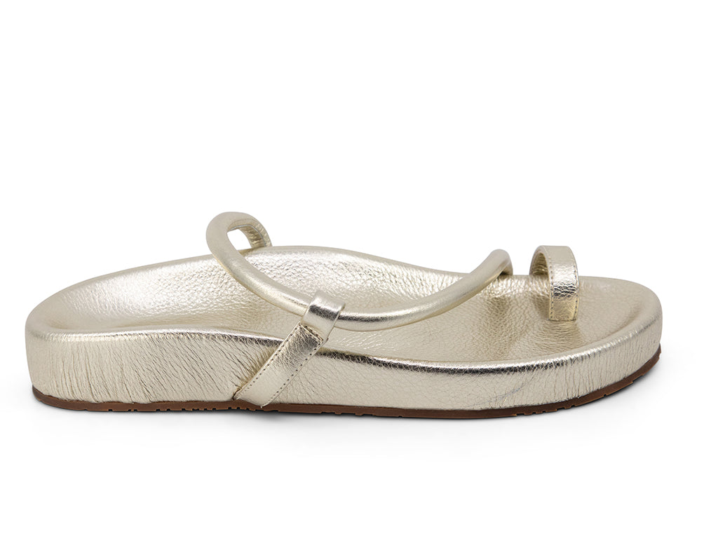 Zina_Gold Leather_side view