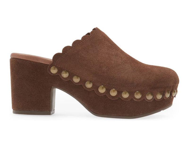 Gemini Brown Suede Clogs