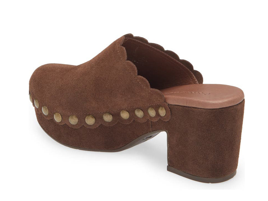 Gemini Brown Suede Clogs