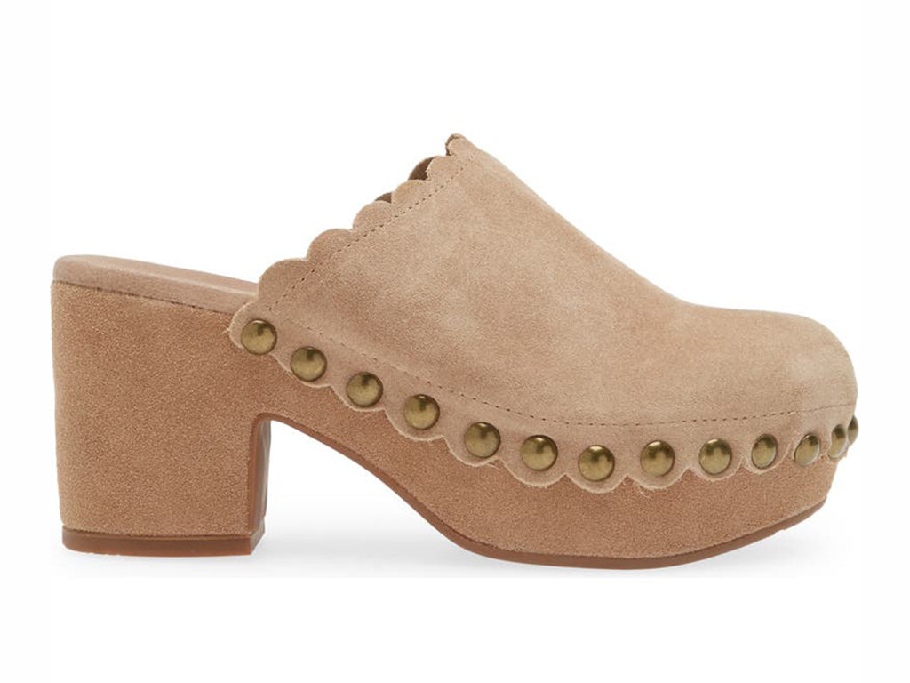 Gemini Latte Suede Clogs
